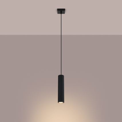Suspension filaire KARBON 1xGU10/10W/230V noir