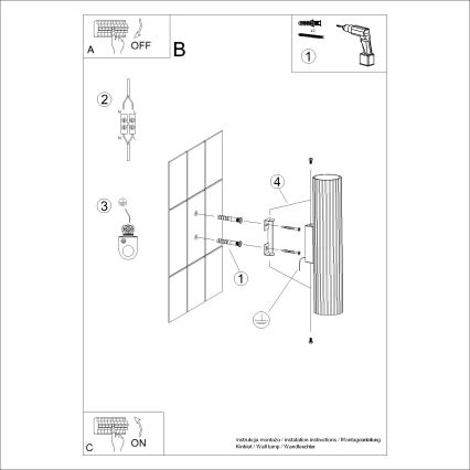 Applique murale KARBON 2xGU10/10W/230V noir