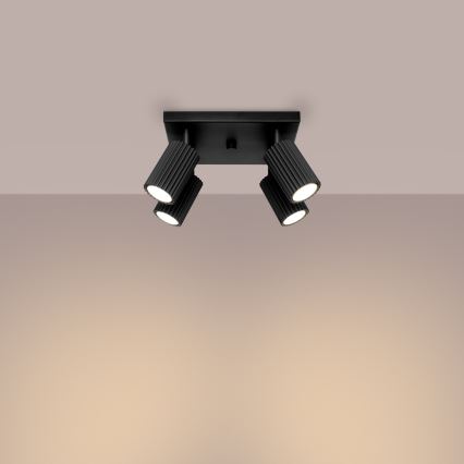 Spot KARBON 4xGU10/10W/230V noir