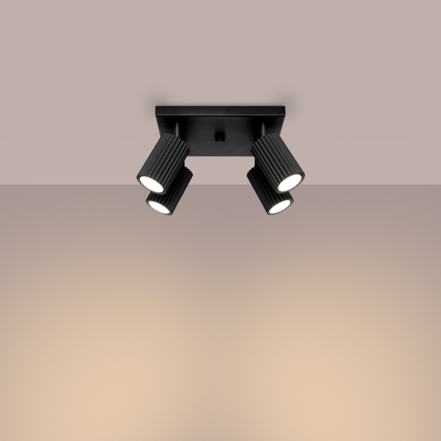 Spot KARBON 4xGU10/10W/230V noir