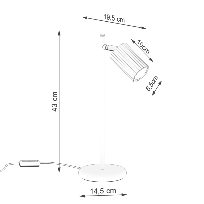 Lampe de table KARBON 1xGU10/10W/230V noir