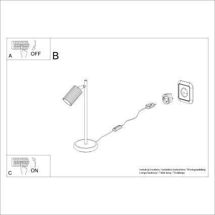 Lampe de table KARBON 1xGU10/10W/230V noir