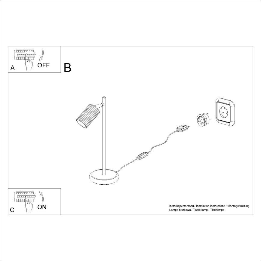 Lampe de table KARBON 1xGU10/10W/230V noir