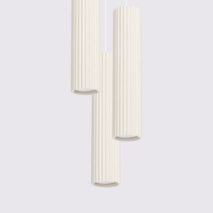 Suspension filaire KARBON 3xGU10/10W/230V crème