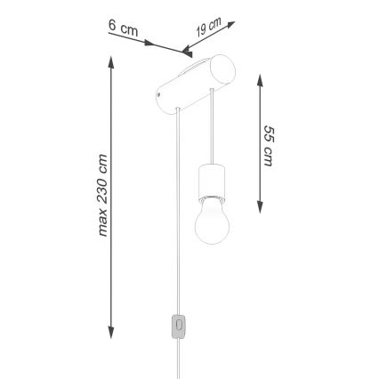 Applique murale NIMBI 1xE27/15W/230V hêtre