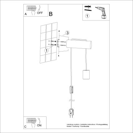 Applique murale NIMBI 1xE27/15W/230V hêtre