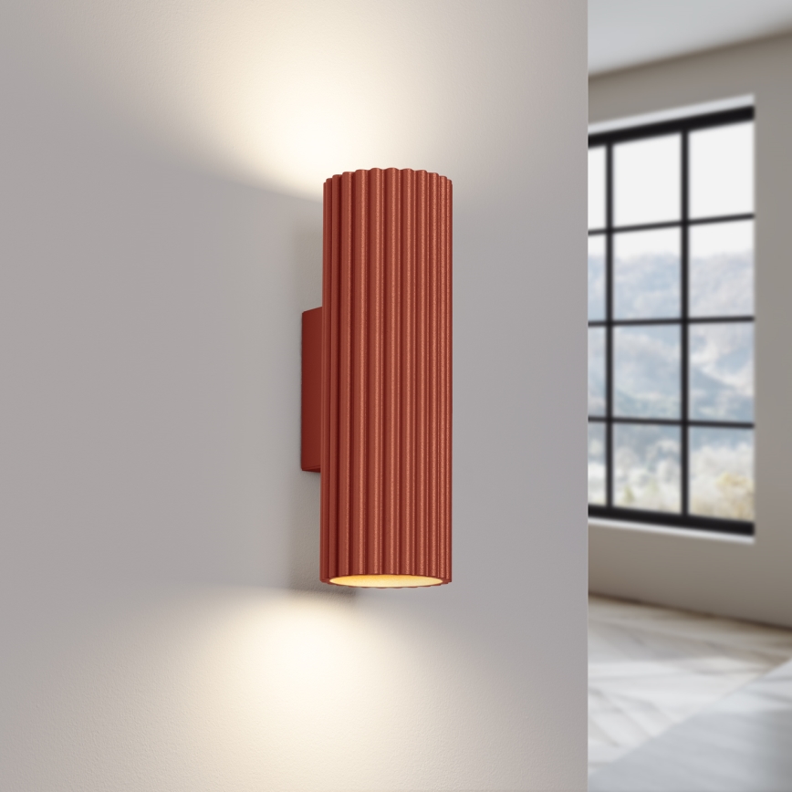 Applique murale KARBON 2xGU10/10W/230V rouge