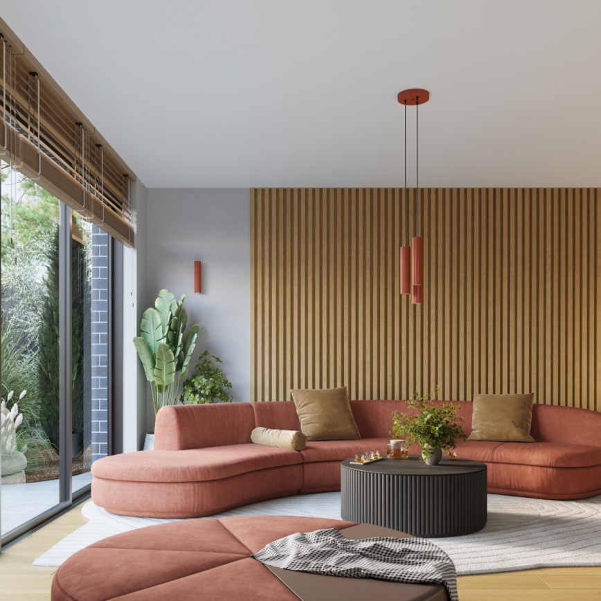 Applique murale KARBON 2xGU10/10W/230V rouge