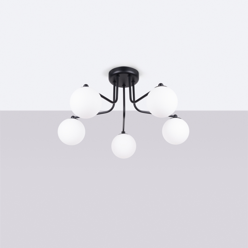 Suspension-barre ASTRAL 5xG9/8W/230V noir