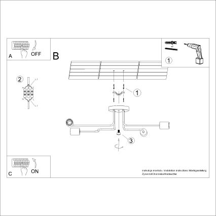 Plafonnier TIMBO 4xE27/15W/230V blanc/beige/hêtre