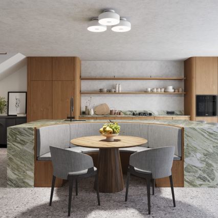 Plafonnier OMIQ 4xE27/15W/230V Ø 30 cm blanc