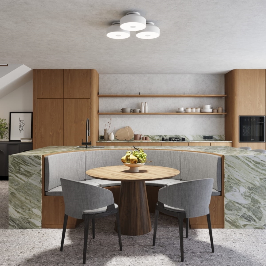 Plafonnier OMIQ 4xE27/15W/230V Ø 30 cm blanc