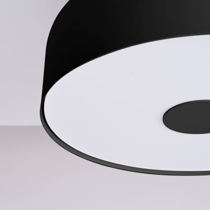 Plafonnier OMIQ 4x E27, 15 W, 230 V, Ø 30 cm, noir