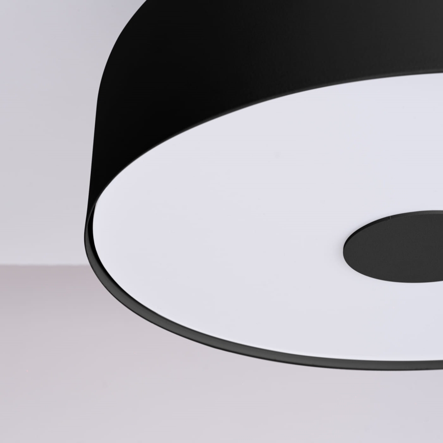 Plafonnier OMIQ 4x E27, 15 W, 230 V, Ø 30 cm, noir