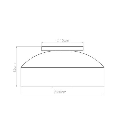 Plafonnier OMIQ 4x E27, 15 W, 230 V, Ø 30 cm, noir
