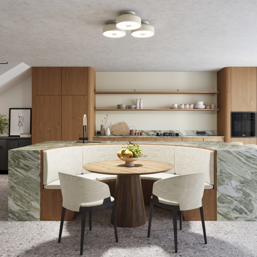 Plafonnier OMIQ 4xE27/15W/230V Ø 30 cm crème