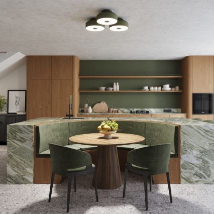 Plafonnier OMIQ 4xE27/15W/230V Ø 30 cm vert