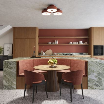 Plafonnier OMIQ 4xE27/15W/230V diam. 30 cm rouge