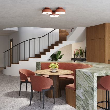 Plafonnier OMIQ 4xE27/15W/230V diam. 30 cm rouge