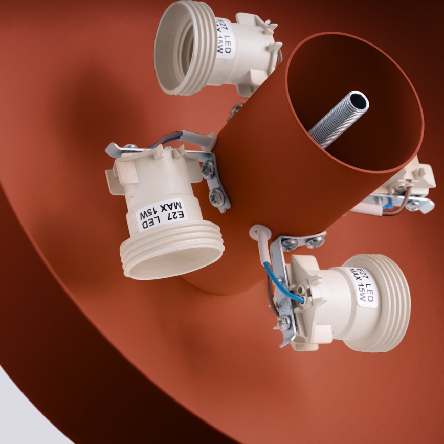 Plafonnier OMIQ 4xE27/15W/230V diam. 30 cm rouge