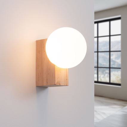 Applique murale BULBO 1xG9/8W/230V hêtre/blanc