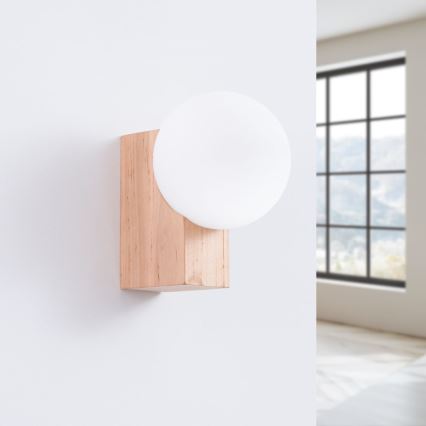 Applique murale BULBO 1xG9/8W/230V hêtre/blanc