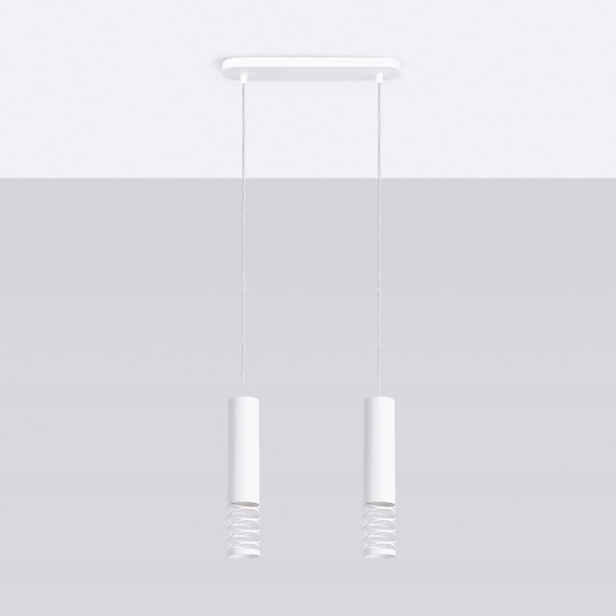 Suspension filaire LAMI 2xGU10/10W/230V blanc