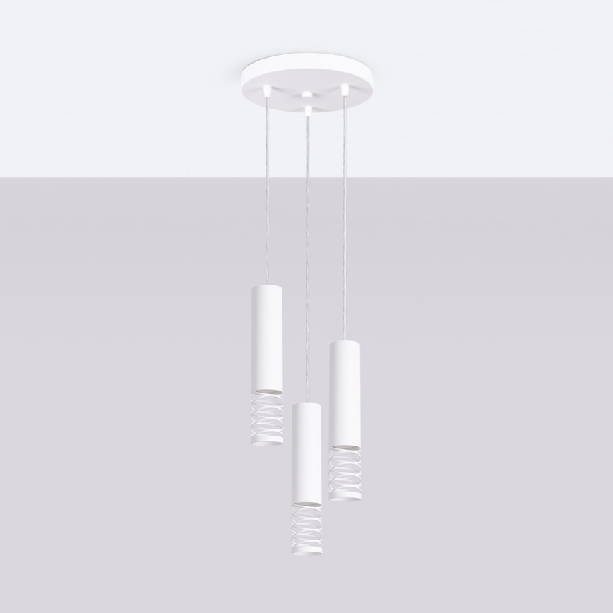 Suspension filaire LAMI 3xGU10/10W/230V blanc