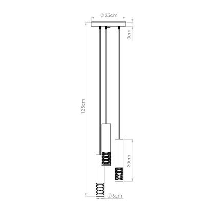 Suspension filaire LAMI 3xGU10/10W/230V blanc