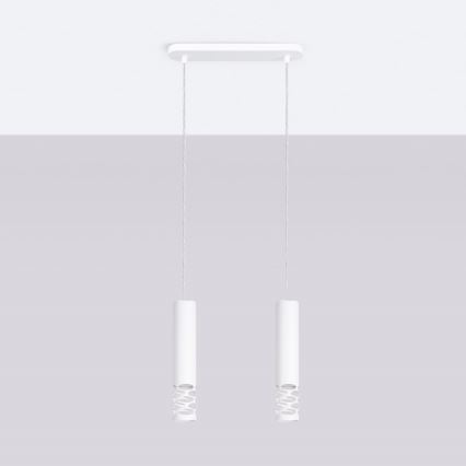 Suspension filaire LIRO 2xGU10/10W/230V blanc