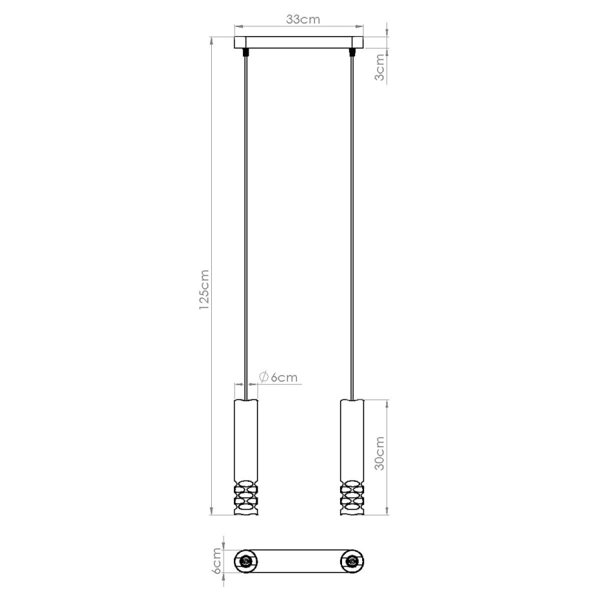 Suspension filaire LIRO 2xGU10/10W/230V blanc
