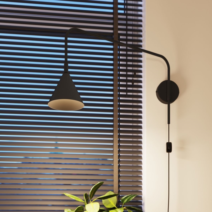 Applique murale NOX 1xE14/10W/230V noir