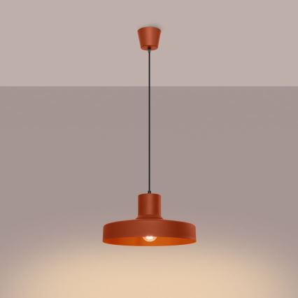 Suspension filaire BILO 1xE27/15W/230V d. 35 cm orange