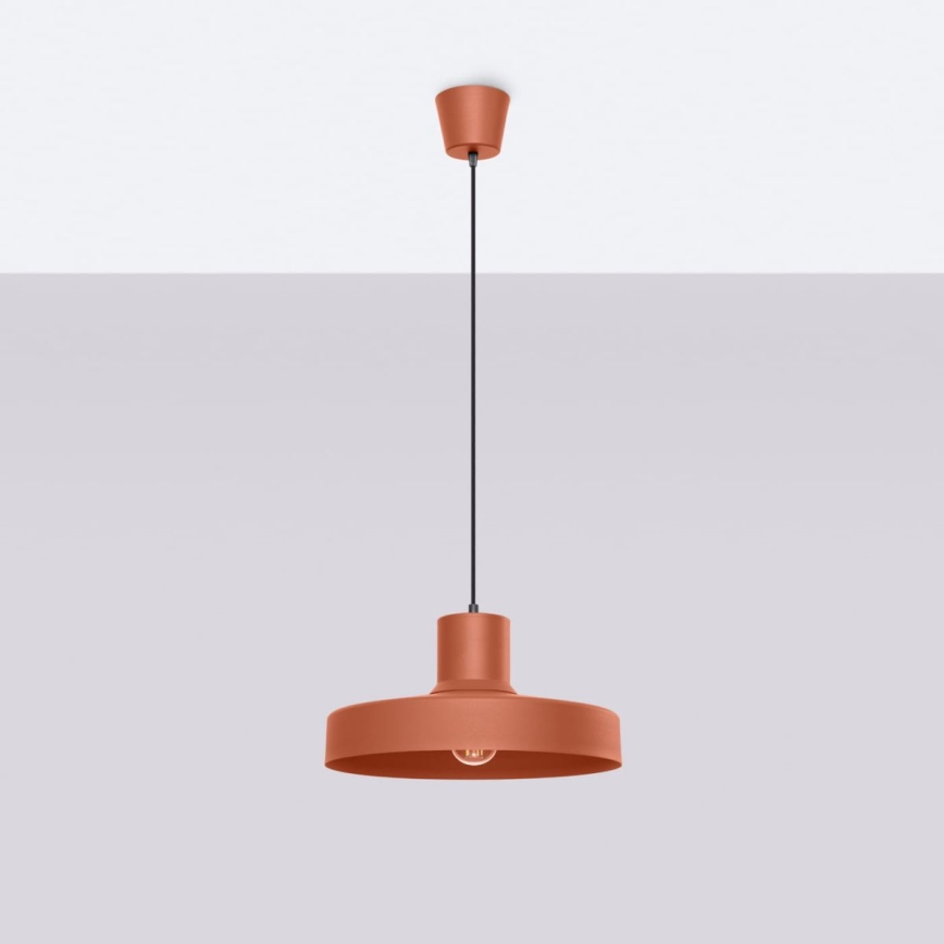 Suspension filaire BILO 1xE27/15W/230V d. 35 cm orange