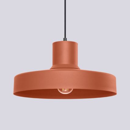Suspension filaire BILO 1xE27/15W/230V d. 35 cm orange