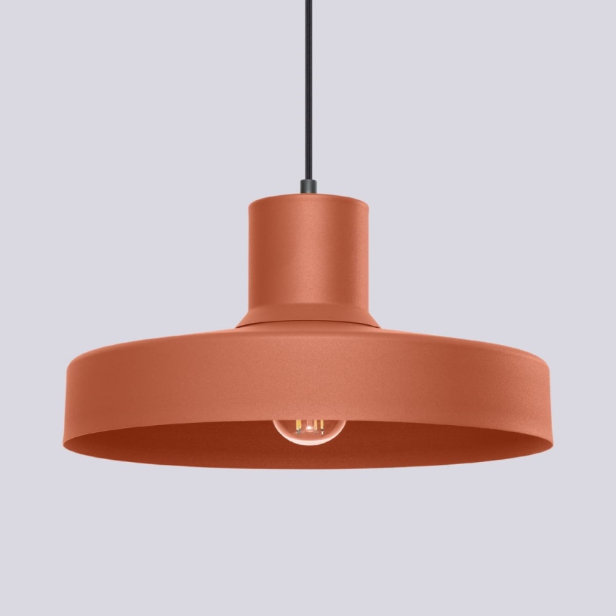 Suspension filaire BILO 1xE27/15W/230V d. 35 cm orange