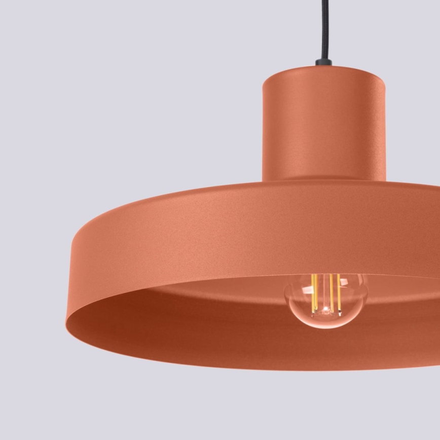 Suspension filaire BILO 1xE27/15W/230V d. 35 cm orange