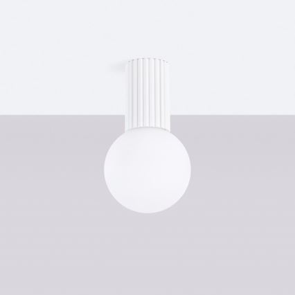 Plafonnier de salle de bain HALO 1xG9/8W/230V d. 12 cm IP44 blanc