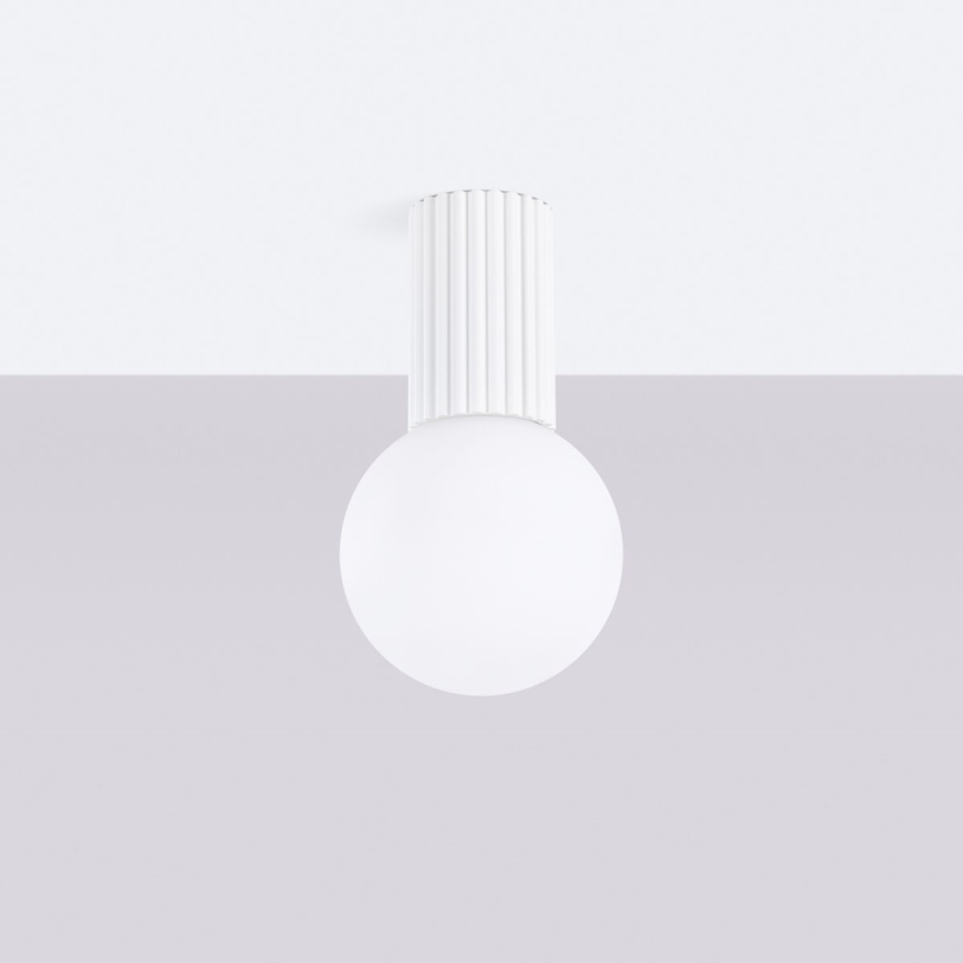 Plafonnier de salle de bain HALO 1xG9/8W/230V d. 12 cm IP44 blanc