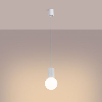 Suspension filaire HALO 1xG9/8W/230V d. 12 cm blanc