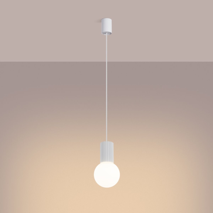 Suspension filaire HALO 1xG9/8W/230V d. 12 cm blanc