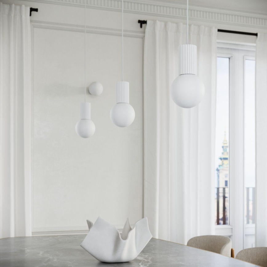 Suspension filaire HALO 1xG9/8W/230V d. 12 cm blanc