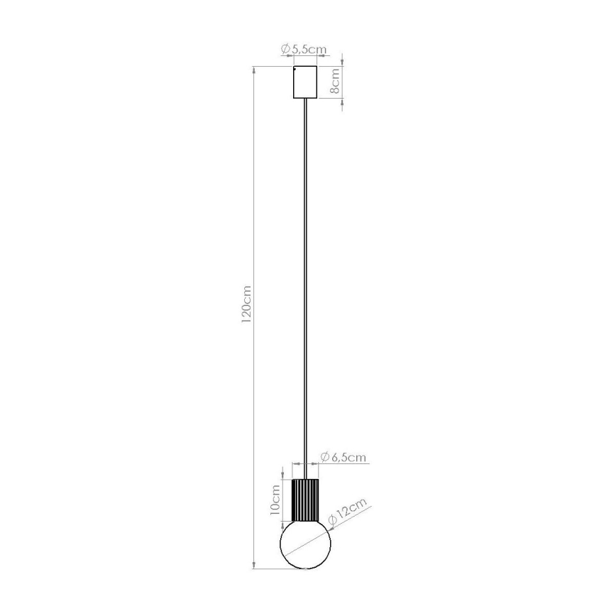 Suspension filaire HALO 1xG9/8W/230V d. 12 cm blanc