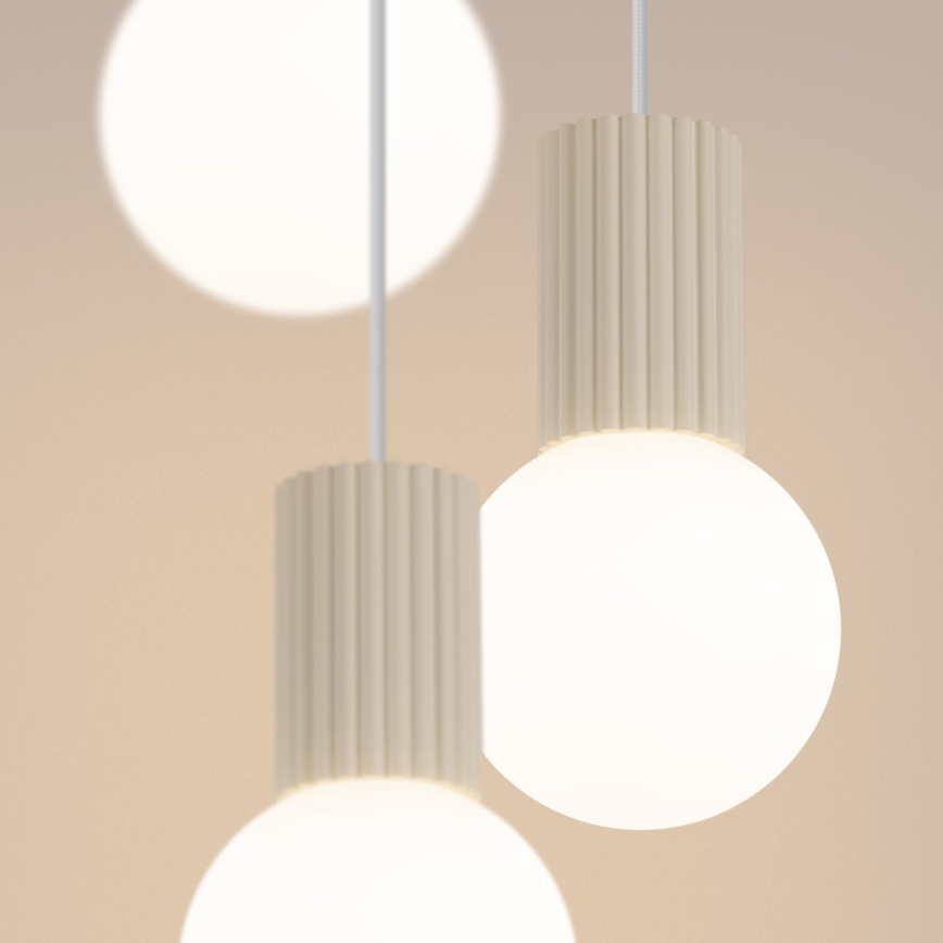 Suspension filaire HALO 3xG9/8W/230V d. 25 cm crème
