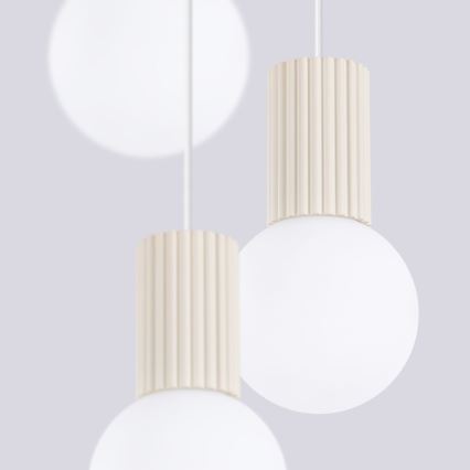 Suspension filaire HALO 3xG9/8W/230V d. 25 cm crème