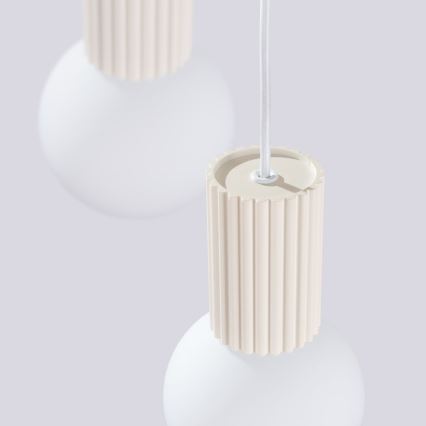 Suspension filaire HALO 3xG9/8W/230V d. 25 cm crème