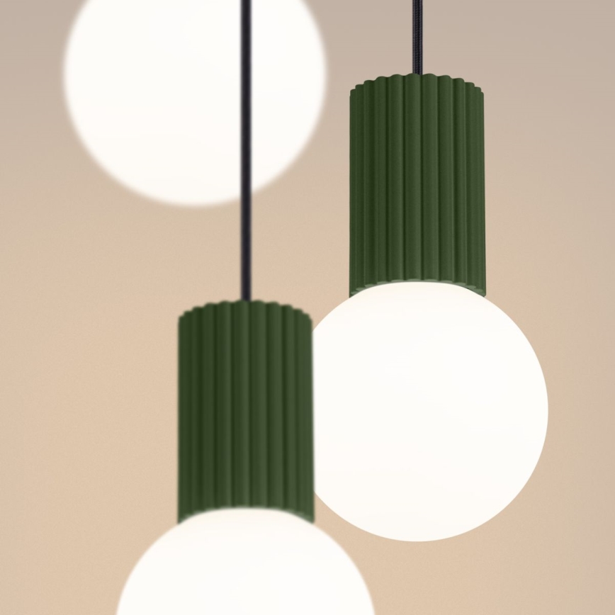 Suspension filaire HALO 3xG9/8W/230V d. 25 cm vert