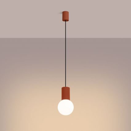 Suspension filaire HALO 1xG9/8W/230V d. 12 cm orange
