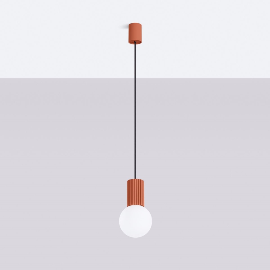 Suspension filaire HALO 1xG9/8W/230V d. 12 cm orange