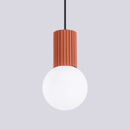 Suspension filaire HALO 1xG9/8W/230V d. 12 cm orange